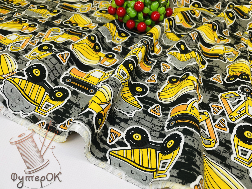 Футер 2-нитка НАЧЕС ТРАКТОРА на темном