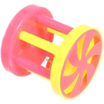 Игрушка для кошек «ИГРУЛИК», c колокольчиком, микс 2 цвета, d-4см, ( пакет с подвесом)