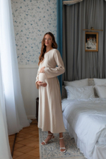 Платье Кейт для беременных и кормящих, Бежевый