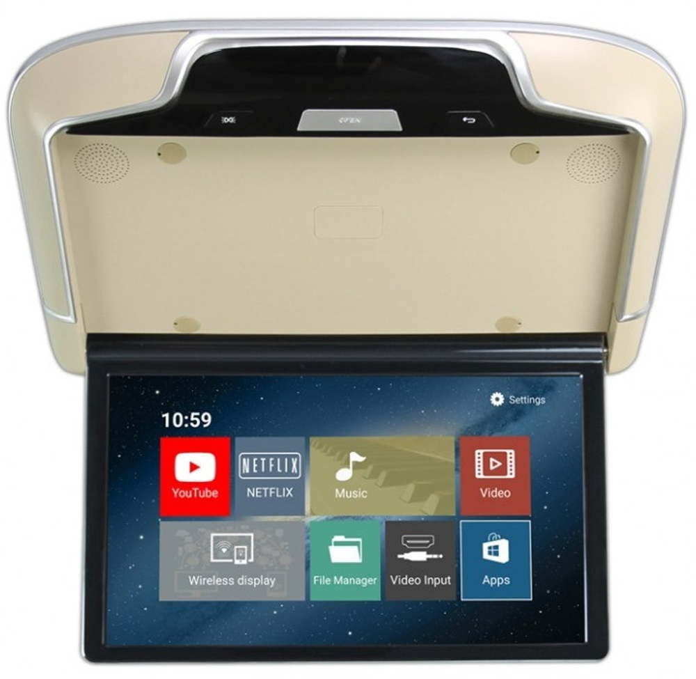 Монитор потолочный - ERGO ER22AND с экраном 22” (1920х1080 FullHD, Android,Смарт ТВ, 3+32Gb) беж