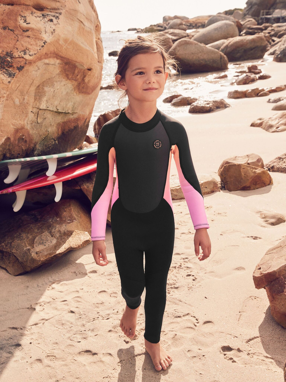 Гидрокостюм для девочки Next E76-833, Черный, Неоплен 3 мм