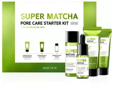 Some By Mi Набор с чаем матча для очищения пор - Super matcha pore care, 4 предмета