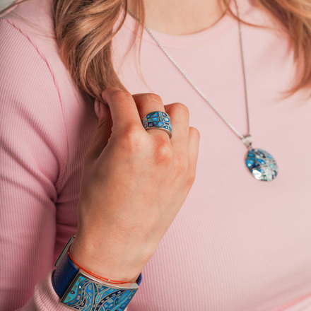 Кольцо Fiore Luna KR00230-13/8 BL/S