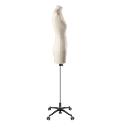 Манекен портновский Моника, размер 42, цвет бежевый, на подставке «Милан». Вид сбоку.