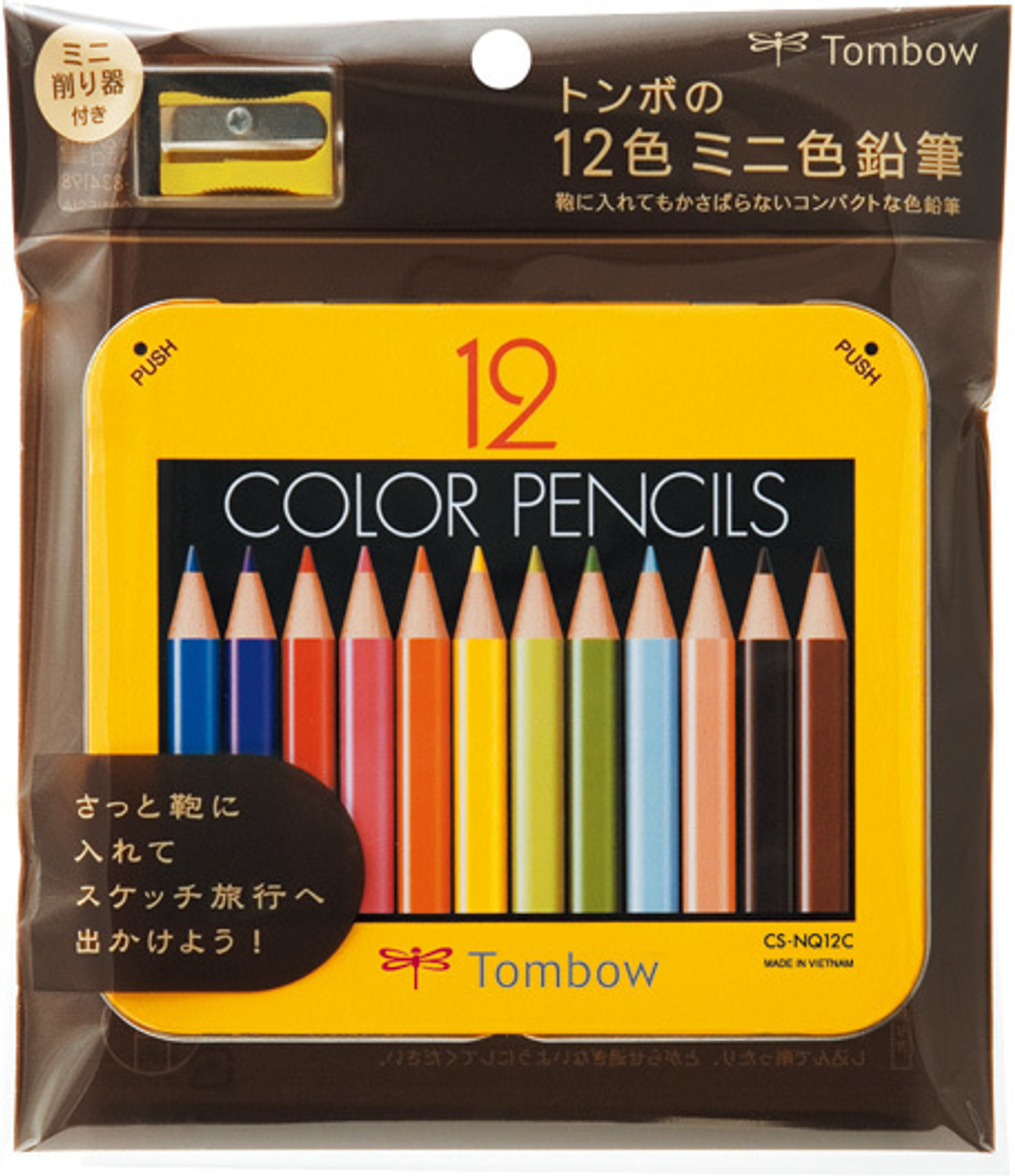 Цветные карандаши Tombow mini-NQ (12 шт)