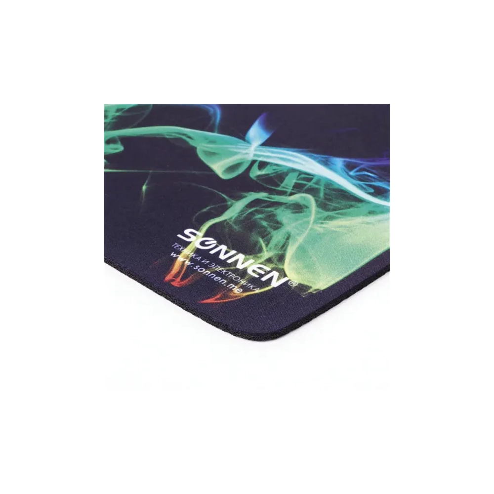 Коврик для мыши SONNEN "SMOKE", резина + ткань, 220х180х3 мм, 513289