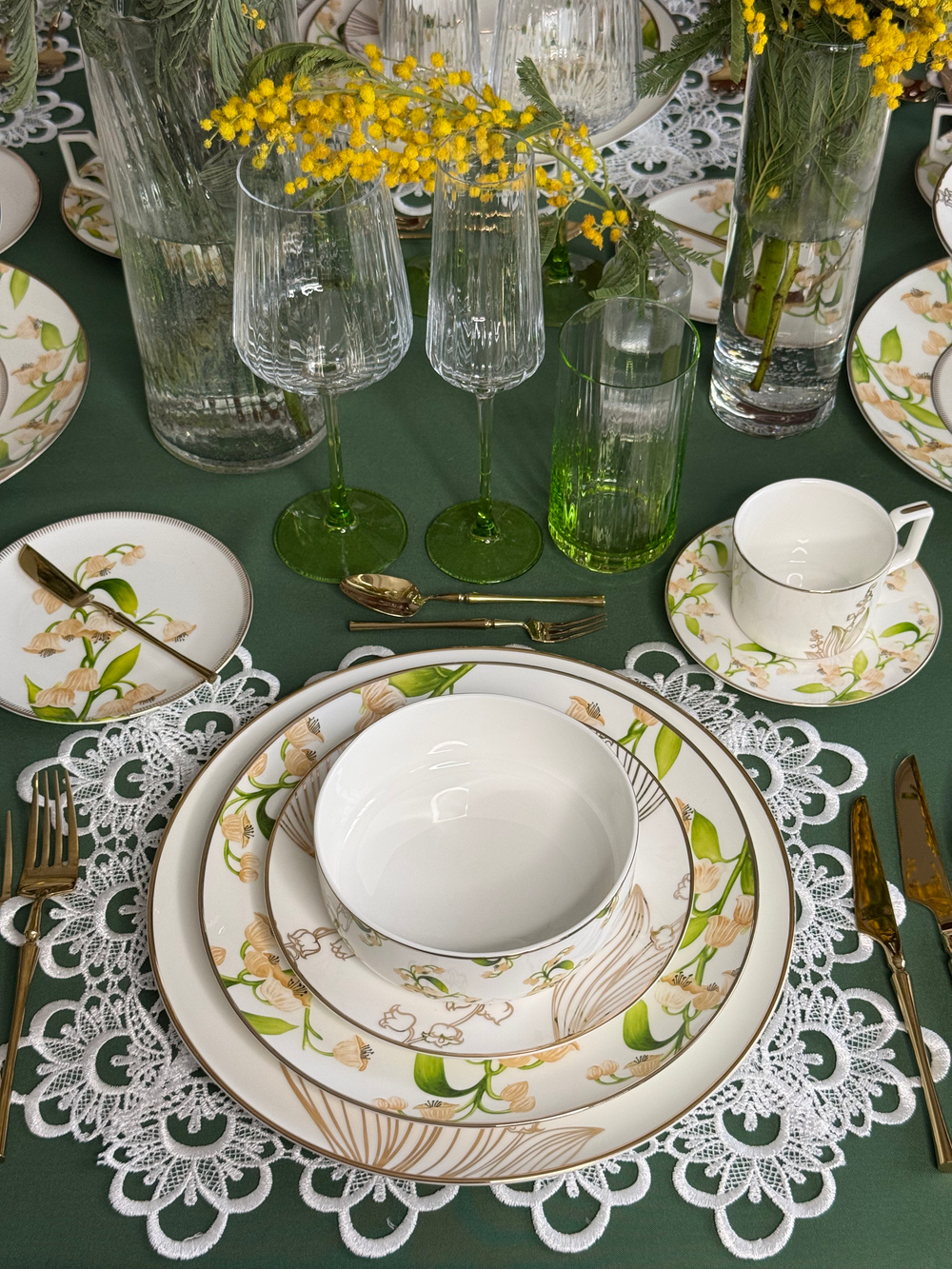 Тарелка для горячих блюд 25.5см First Lady Нежность ландыша