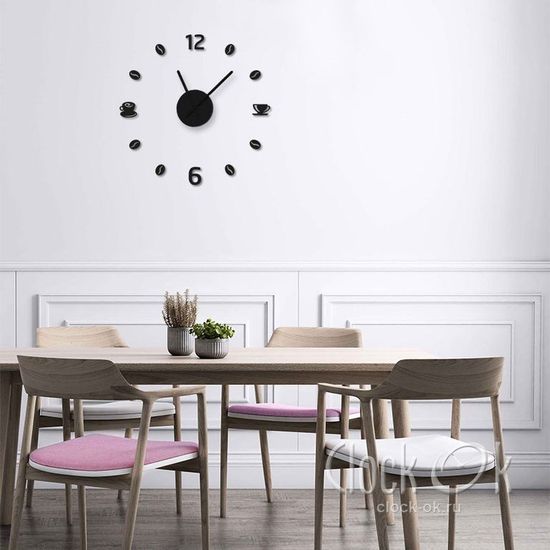 Настенные 3D часы Coffee