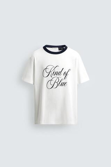 ZARA ФУТБОЛКА С ПРИНТОМ ©MILES DAVIS, БЕЛЫЙ