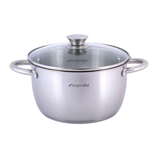 Набор кастрюль 6 предметов Kamille KM 4905 из нержавеющей стали 1,5 л; 2 л; 3 л.