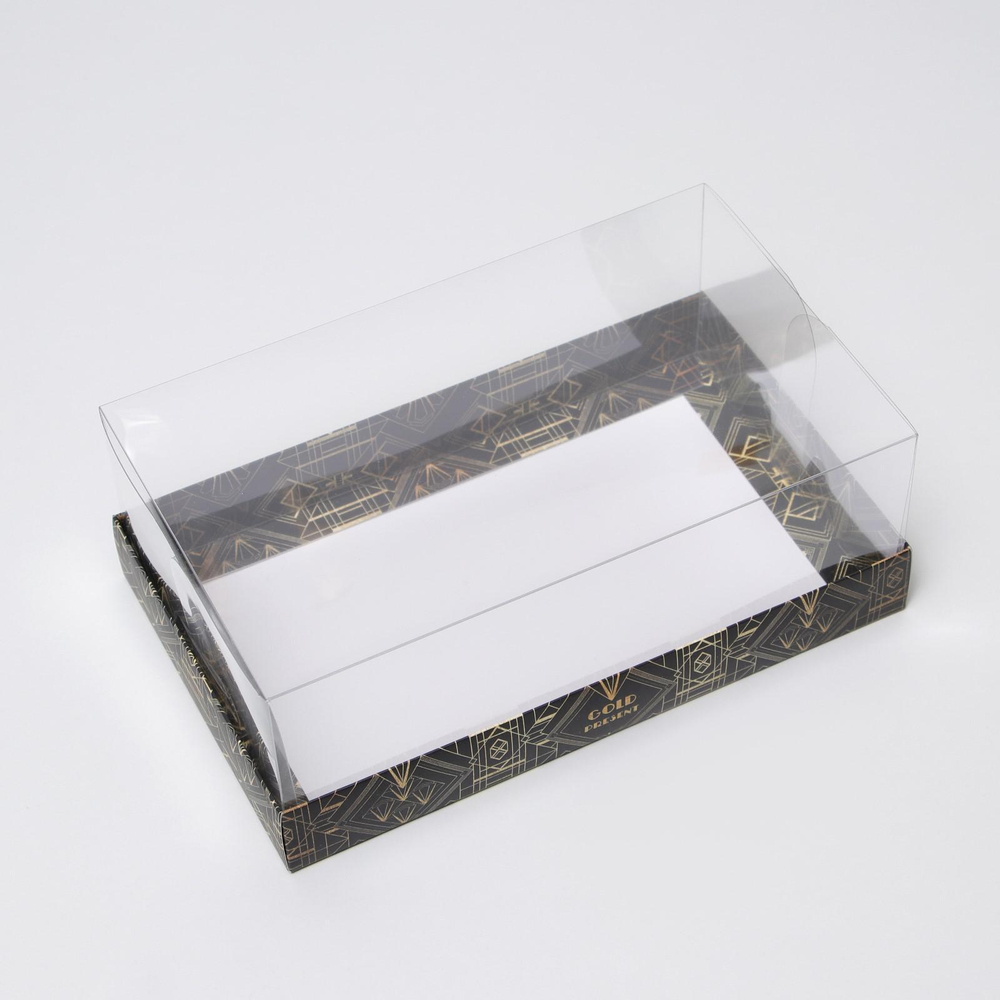 Коробка с прозрачным куполом «Gold», 22 х 8 х 13,5 см