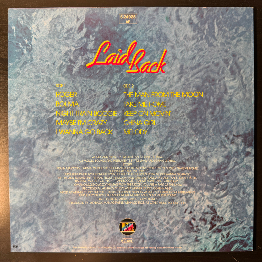 Laid Back ‎– Laid Back (Германия 1981г.)