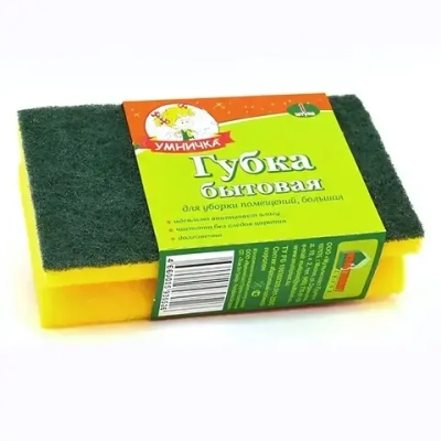 Губка д/уборки помещ.Умничка 1 шт.большая