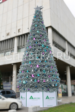 Ель уличная искусственная "Альпийская" ствольная изумрудная