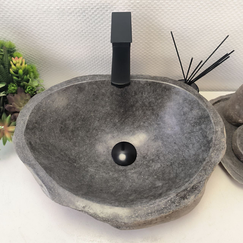 Раковина из речного камня RS-63676 (46*36*16) 0122