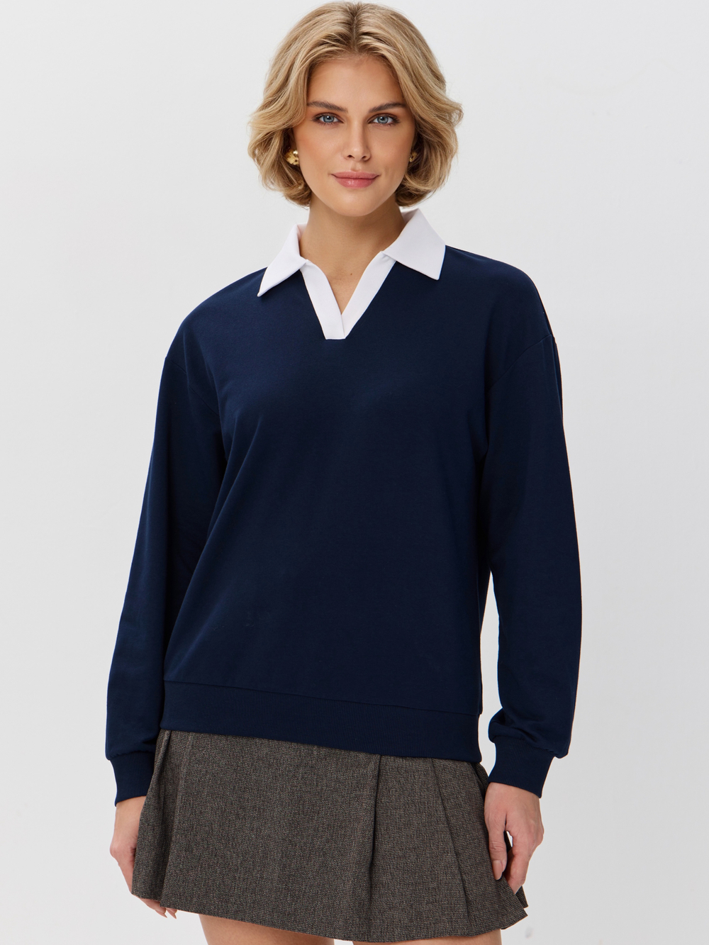 Джемпер с воротником поло