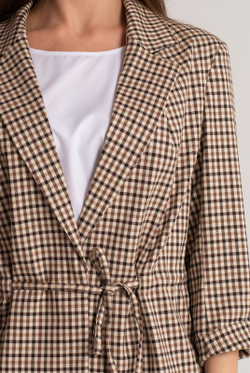 Жакет женский 3881зпа, бежевая клетка #412БКл043881зпа