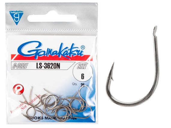 Крючки Gamakatsu LS-3620N HOOKS NICKEL разм.06 25шт.