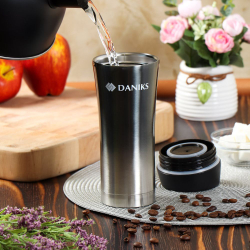 Термокружка нерж, 0.45 л, Daniks, г-фит, SL-NT015-met-grpht