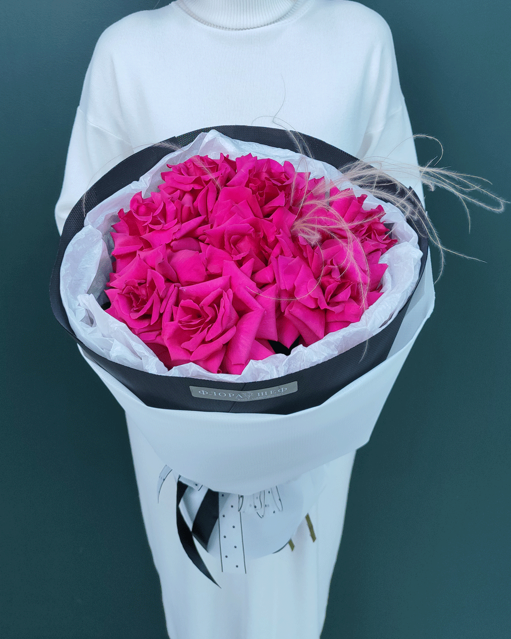 Малиновая Французская роза,9 шт(00428)