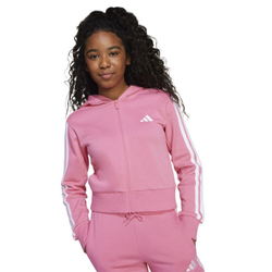 Детский теннисный костюм Adidas Kids 3-Stripes Essentials Fleece - pink/white