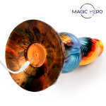 Разноцветный фантазийный вибромассажер 26см с пультом ДУ Bior Toys Magic Hero MH-13020