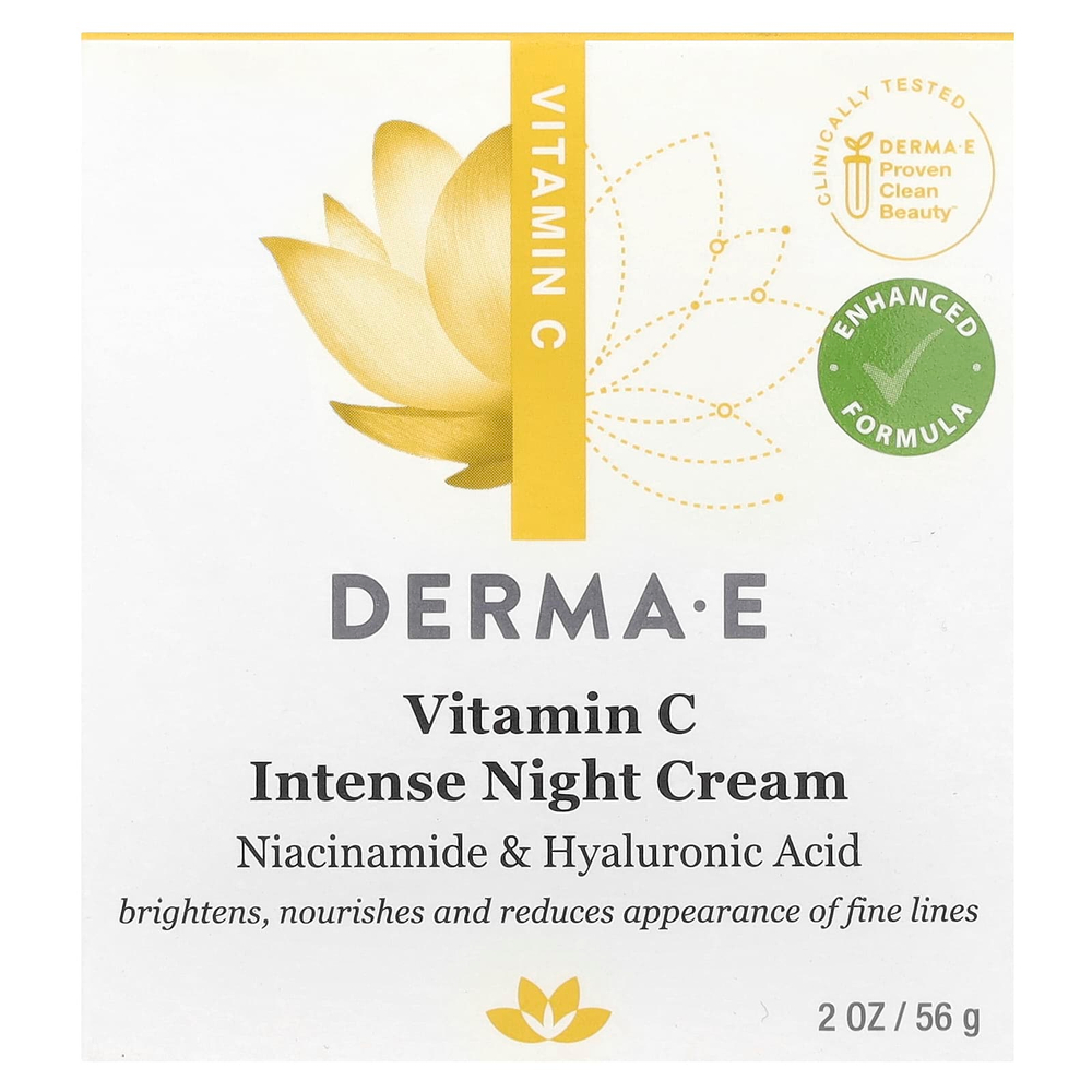 DERMA E, интенсивный ночной крем с витамином C, 56 г (2 унции)