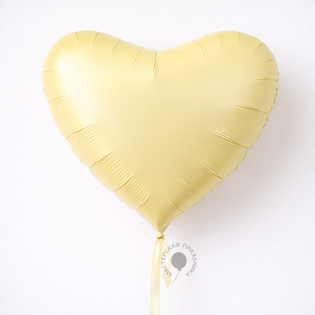 G Шар 36'' / 91 см сердце Светло-желтый, Макарунс (БГ-150)