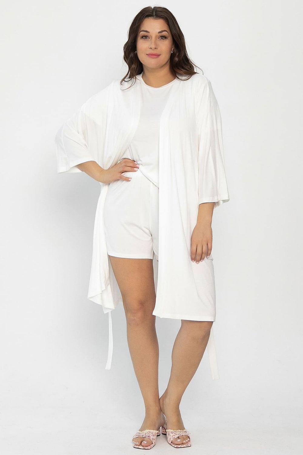 Пеньюар Шелк вискозы (молочный) П14482-52М LT Collection