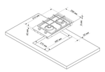Поверхность варочная  Electronicsdeluxe GG2 400215F (черное стекло газ/к., газ/к., 29*51) Россия