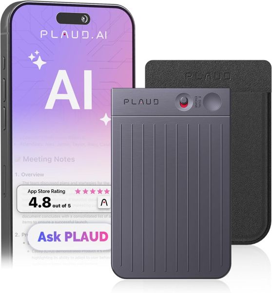 Цифровой диктофон Plaud Note с поддержкой ChatGPT, Черный | Black