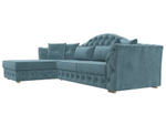 Диван угловой Артис левый угол, Бирюзовый, Велюр, 121583L