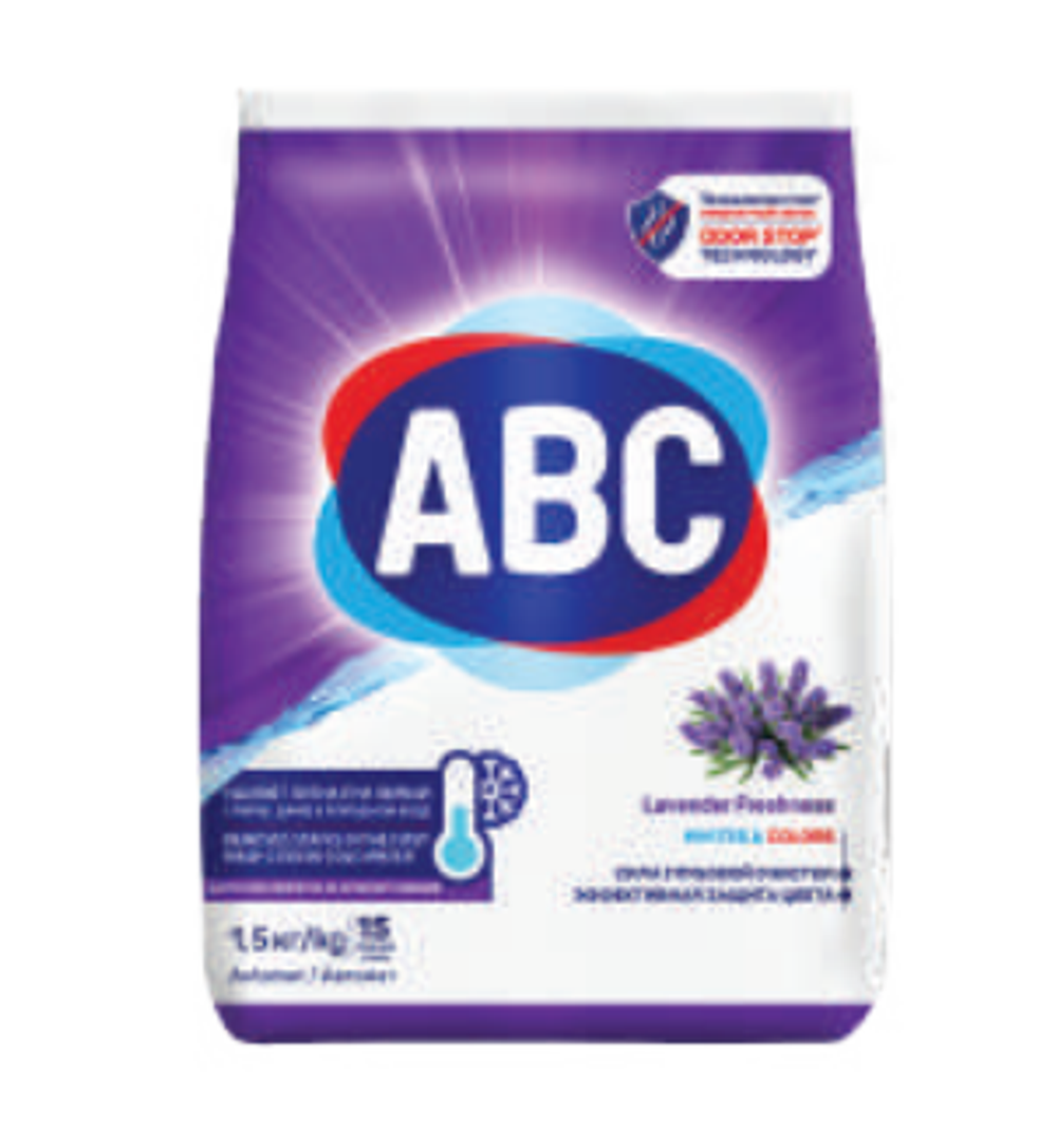 Порошок для стирки белья АВС Лаванда 1.5KG * 12