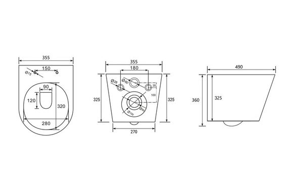 Унитаз ABBER Bequem AC1102MW подвесной белый матовый, безободковый