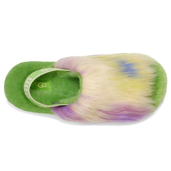 Ugg Fluff Yeah Slide Tie Dye 'Green'