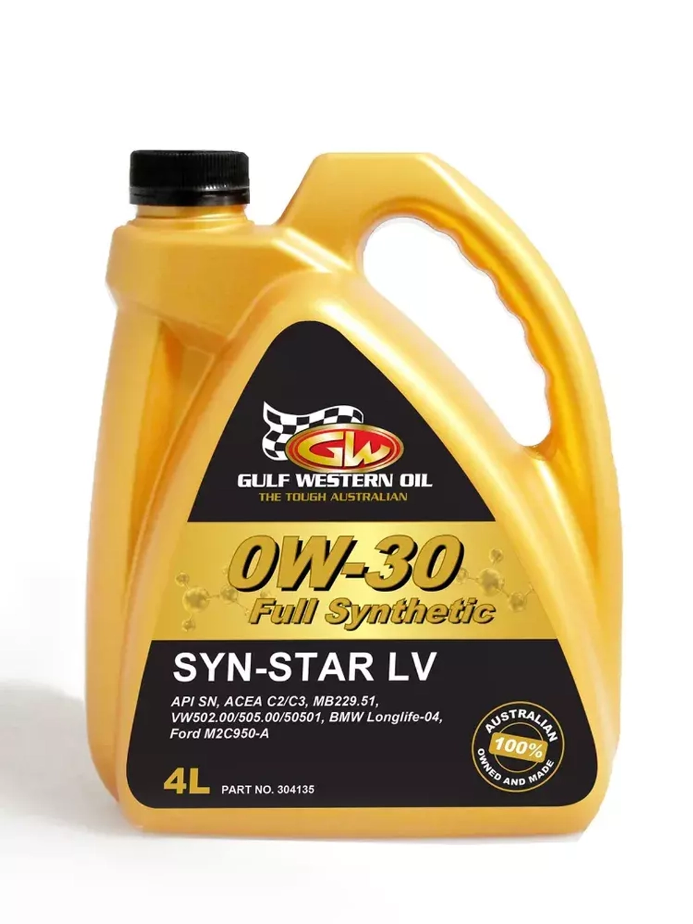 Масло моторное синтетическое GULF WESTERN  0W30 SYN-STAR LV FULL SYN 4л