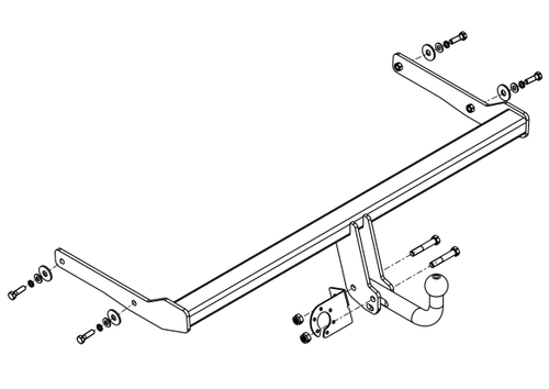 Фаркоп для Skoda Karoq 2019- Тип шара: A. Нагрузки: 2000/100 кг, SK 13