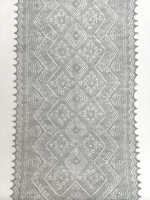 Оренбургский пуховый палантин с шелком АШ12040-03 серый