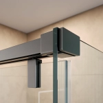 Душевой уголок BelBagno SOFT_CLOSE-1-AH-1 140х90 стекло прозрачное/профиль оружейная сталь