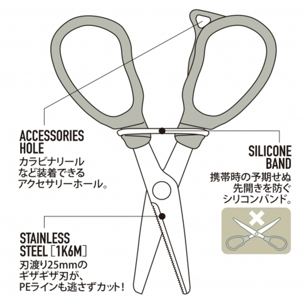 Ножницы для PE DAIICHISEIKO MC SCISSORS 25 DARK EARTH