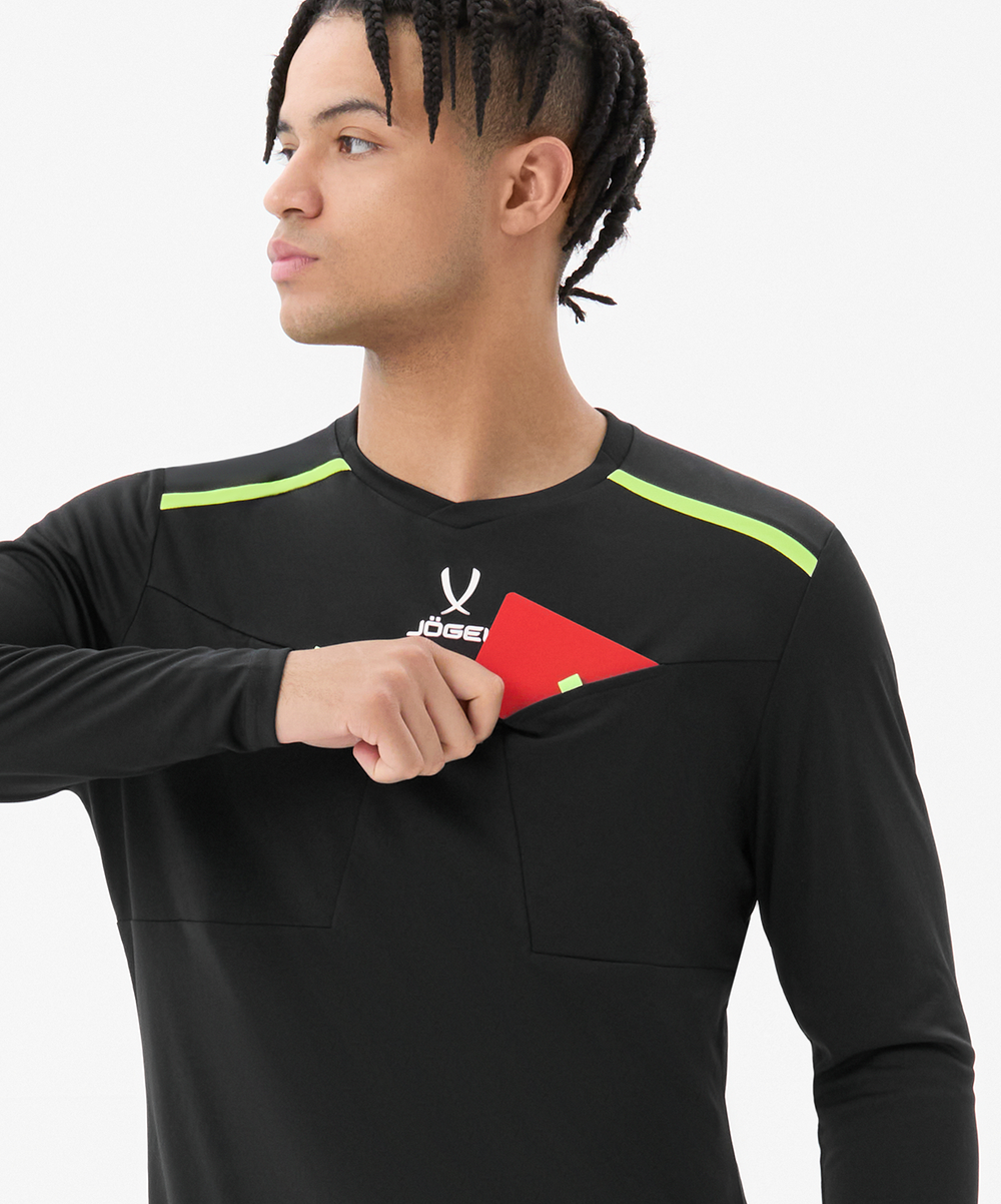 Футболка судейская с длинным рукавом DIVISION PerFormDRY Referee LS Tee, черный