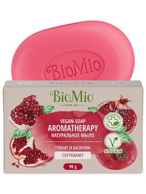 BioMio BIO-SOAP Натуральное мыло "Гранат и базилик", 3 штуки по 90 гр.