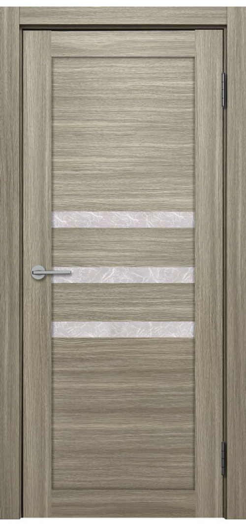 Межкомнатная дверь X-6 / Цвет Тон Неаполь / Остекление "Гранит прозрачный" / Двери Верда