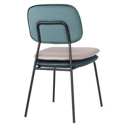 Стул Pea, велюр, сине-зеленый/бежевый