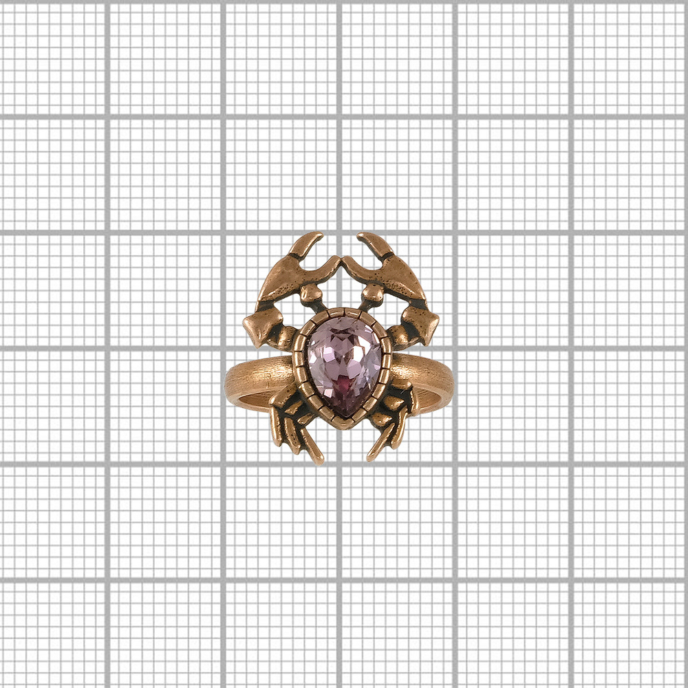 "Крабус" кольцо в медном покрытии из коллекции "Кассида" от Jenavi