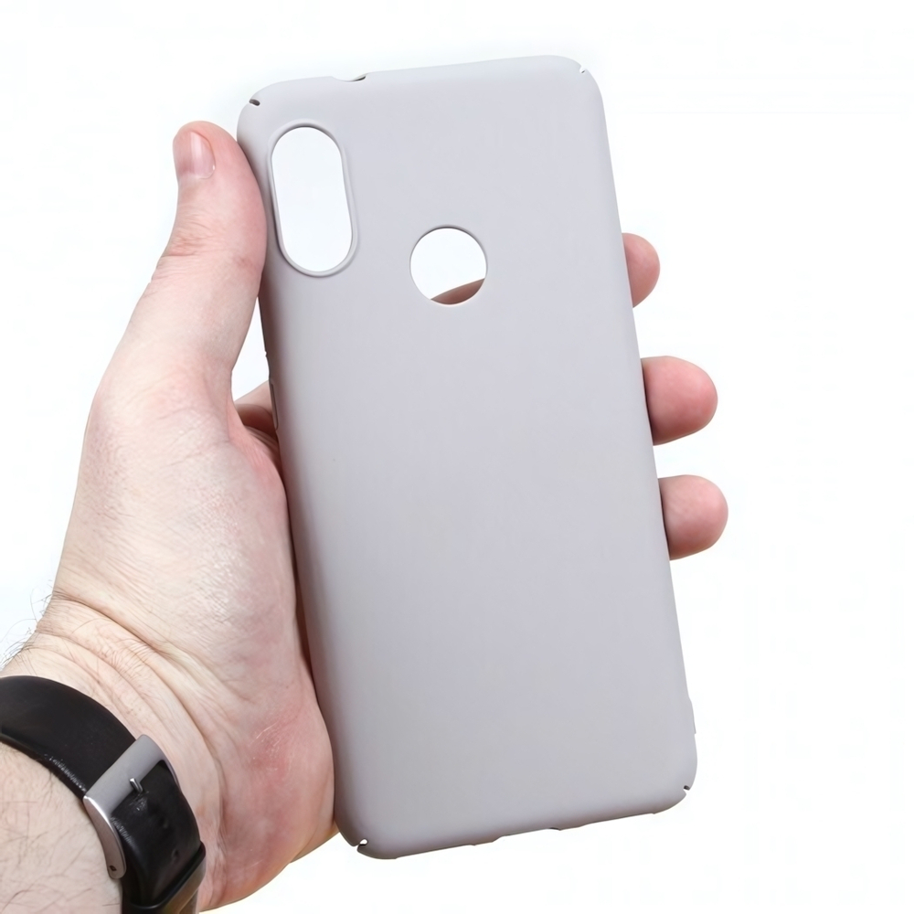Панель матовая Soft Touch для Xiaomi Redmi 6 Pro/ Xiaomi Mi A2 Lite, 010659 Светло-серый