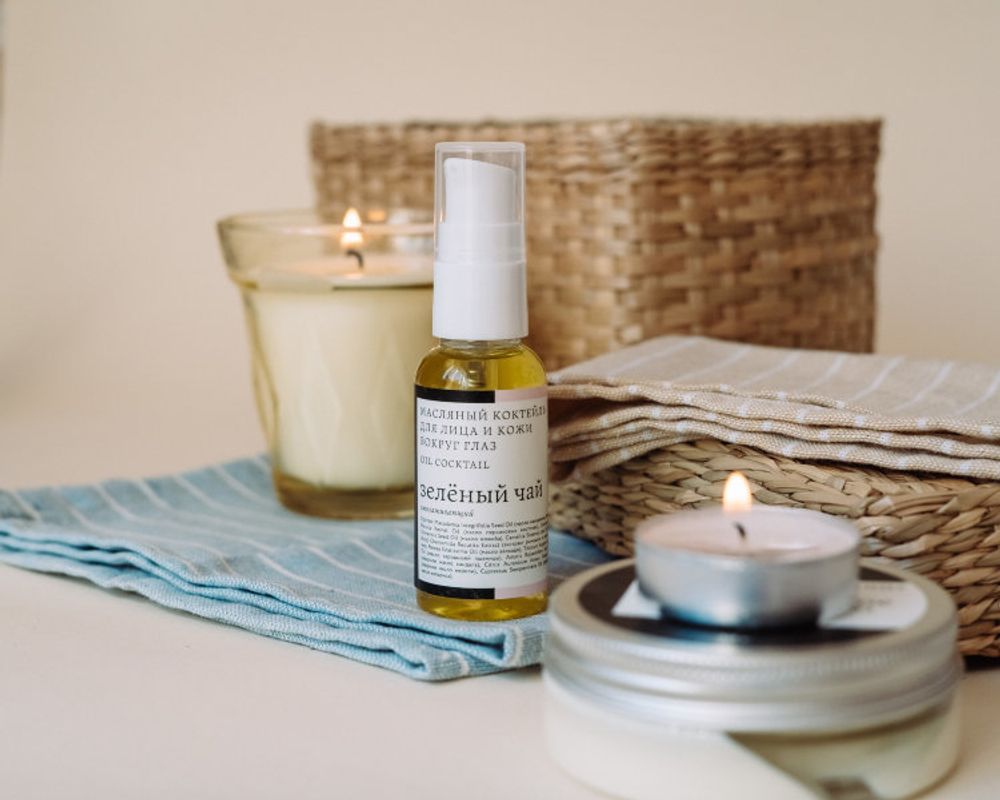 МАСЛЯНЫЙ КОКТЕЙЛЬ "ЗЕЛЕНЫЙ ЧАЙ" 30мл (Краснополянская косметика)