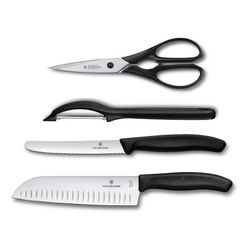 Набор ножей для кухни Victorinox Swiss Classic Kitchen черные (6.7133.4G)