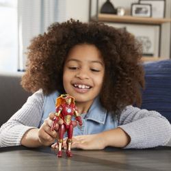 Hasbro Marvel Avengers - фигурка 15 см, Железный человек, робот, удар F1665