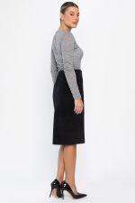 Юбка вельветовая Жасмин (черная) Ю14441-25М LT Collection